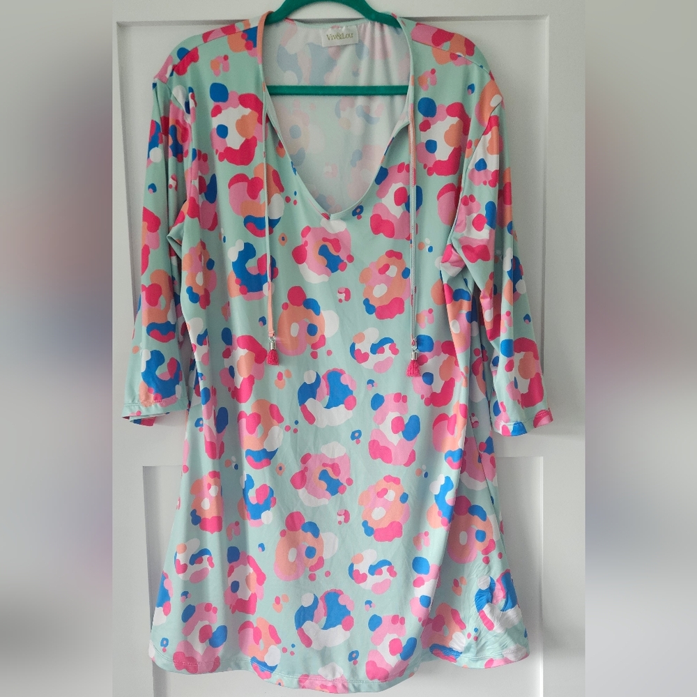 Viv & Lou beach cover up dress. Size L/XL.